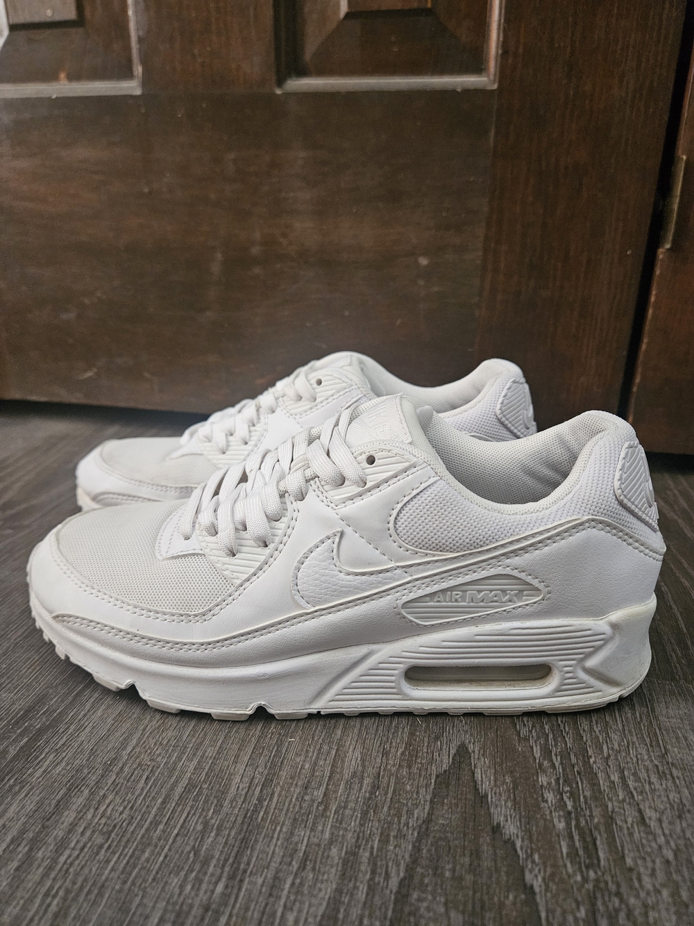 Nike Air Max 90 Triple White Womens Size 8 Sneakers DH8010-100